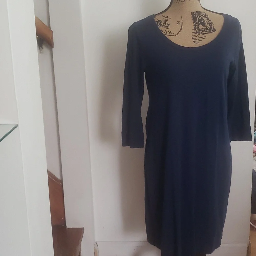 Womans Blue long sleeve dress - Picture 2 of 3
